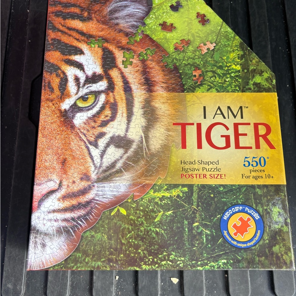 Welcome to the Jungle Tiger Head Puzzle - Bright Orange & Yellow